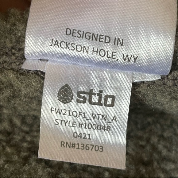 stio Jackson Hole, Wyoming Knitted Fleece Pullover Sweater Jacket Heavy Hoodie - Picture 11 of 12